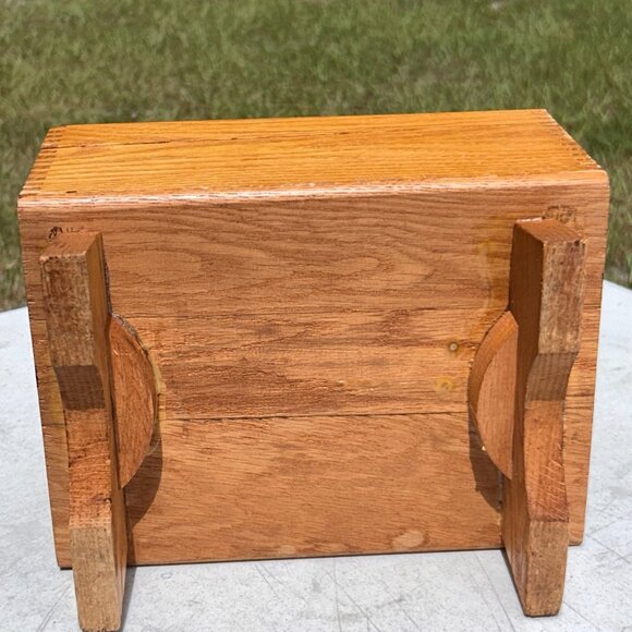 Griffin Shinemasters Wooden Shoe Shine Box with Dovetail Joinery Vintage - Picture 8 of 14